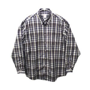 Brooks Brothers Madison 1818 Plaid Shirt Men's XL 100% Supima Cotton Button Down